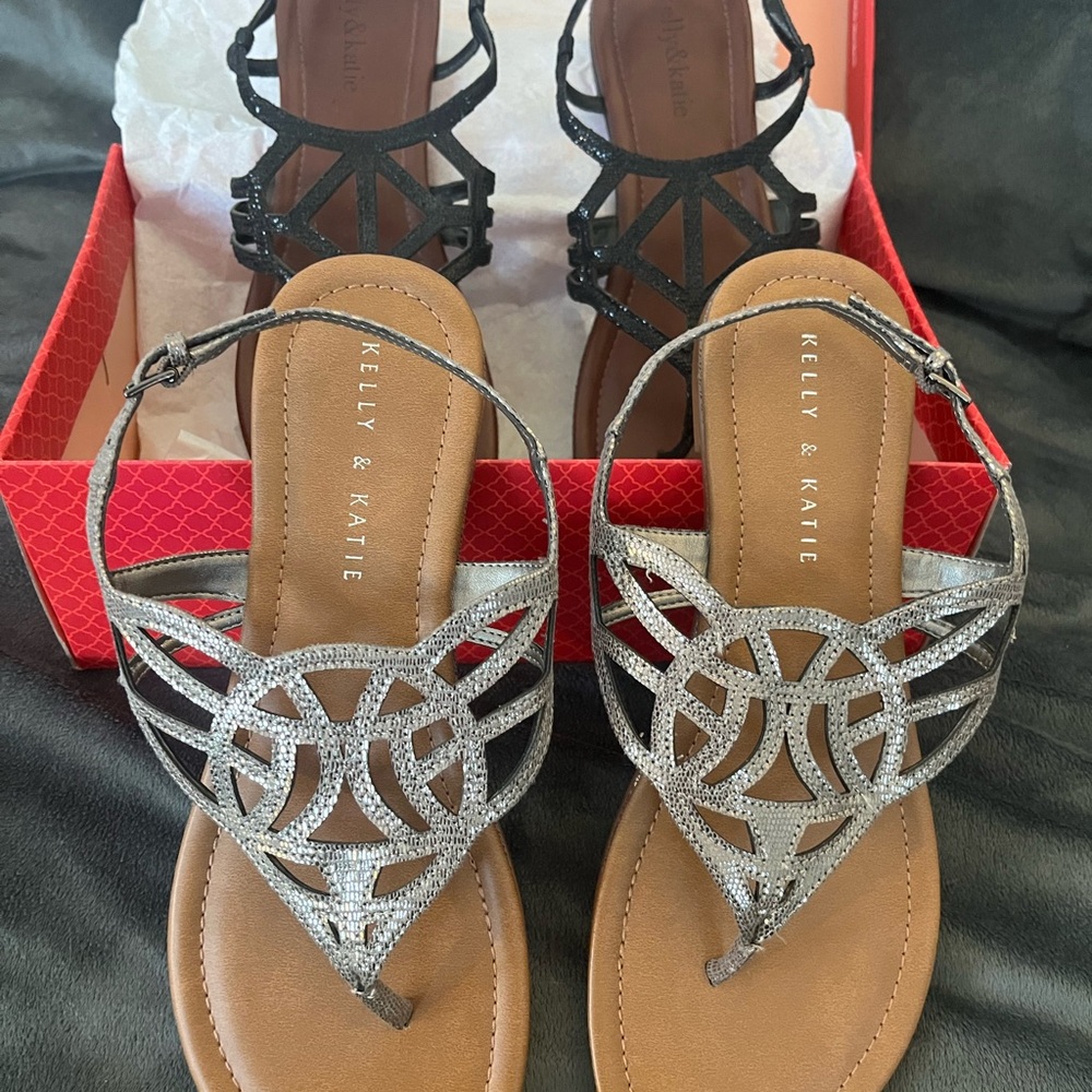Kelly & Katie Dressy Strappy Sandals with Intricate Design - BOGO deal!!